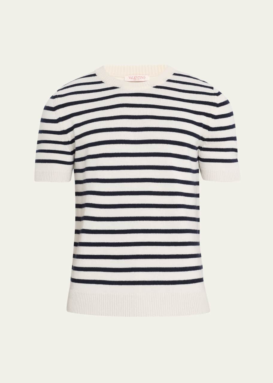 Image 1 of 1: Men's Cashmere Sailor Stripe Sweater