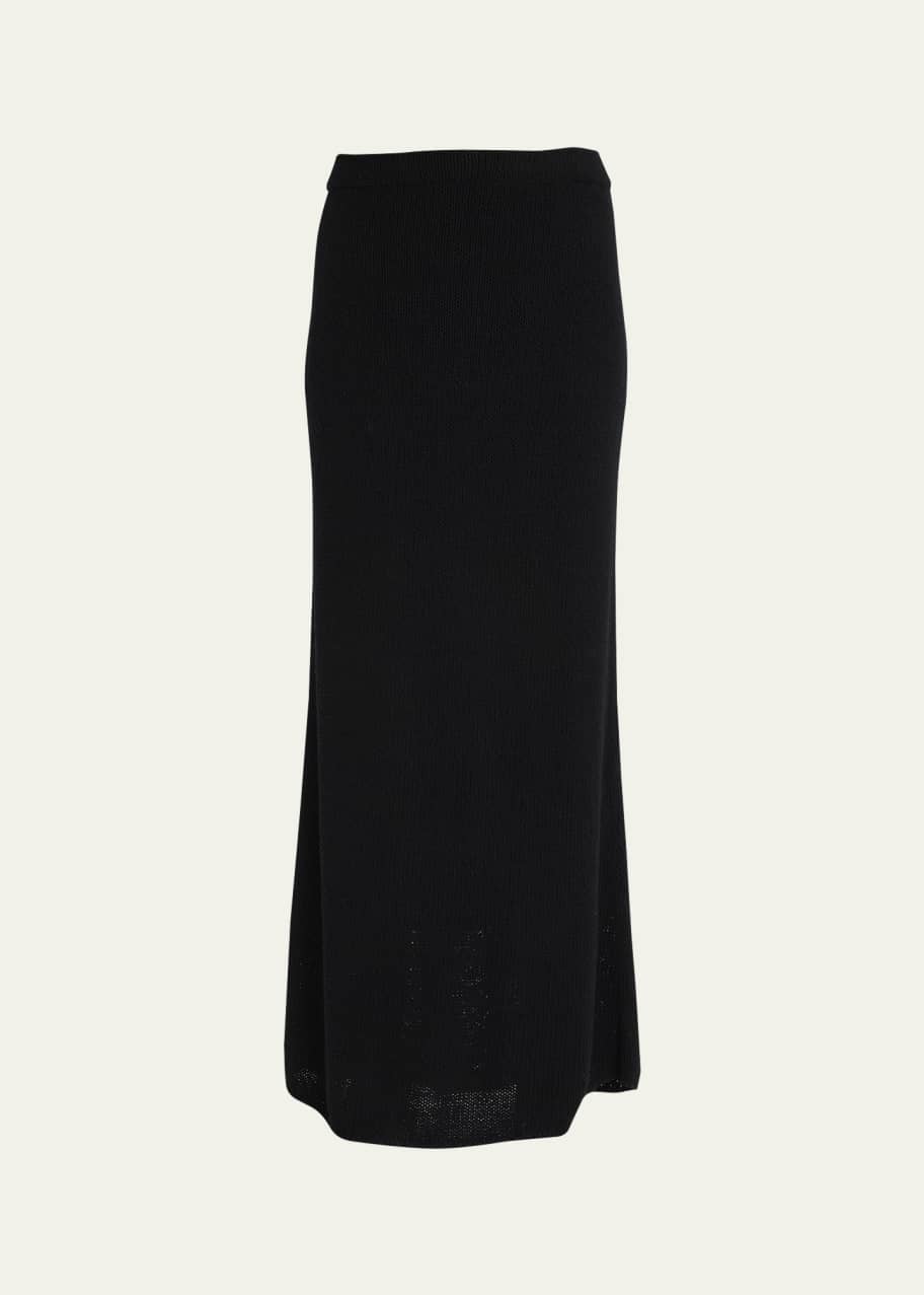 Image 1 of 1: Fumaia Maxi Open-Knit Silk Skirt