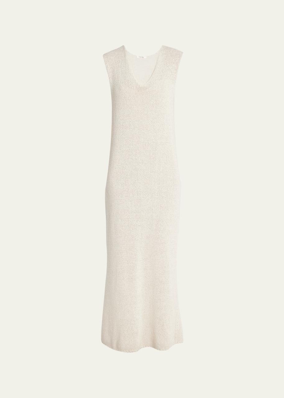 THE ROW Folosa Open-Knit Maxi Silk Dress - Bergdorf Goodman