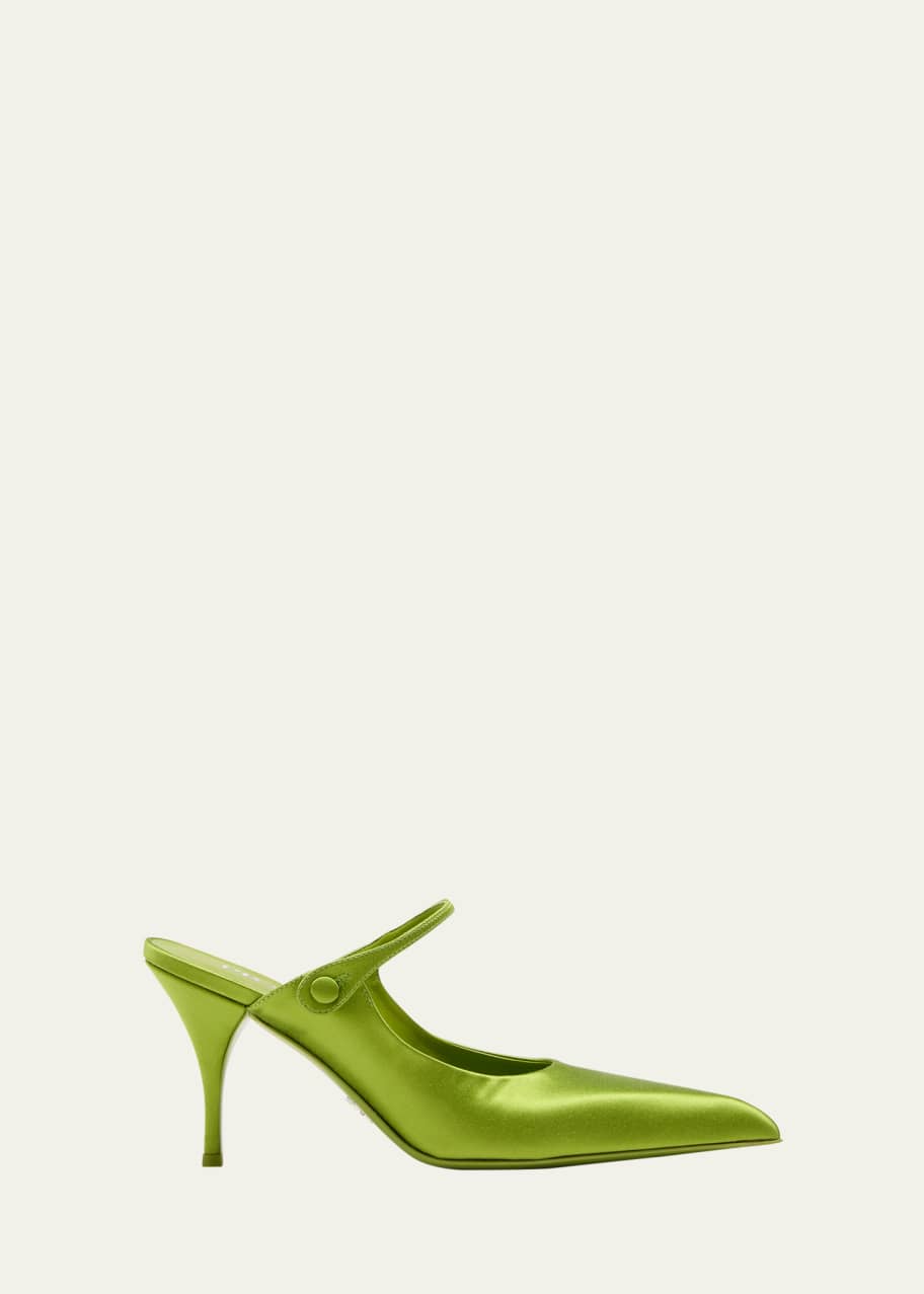 Prada Satin Mary Jane Mule Pumps - Bergdorf Goodman