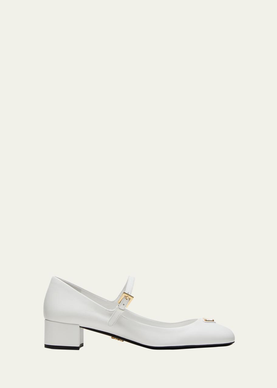 Prada Leather Mary Jane Ballerina Pumps - Bergdorf Goodman