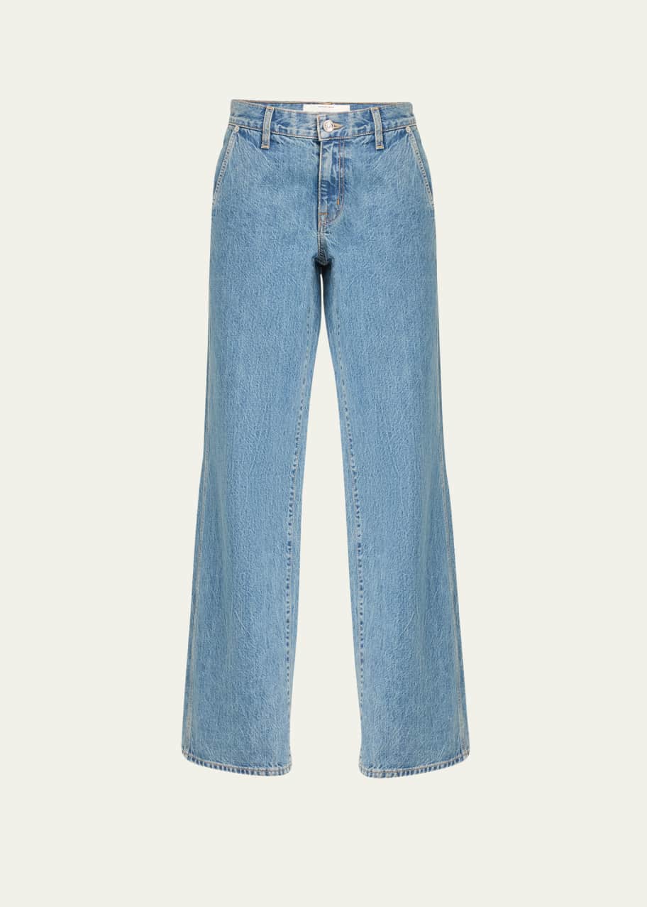 【関税込み】SLVRLAKE ブルー Mica ジーンズ SLVRLAKE Women's Mica Double Seam Jeans, Satisfaction, Blue