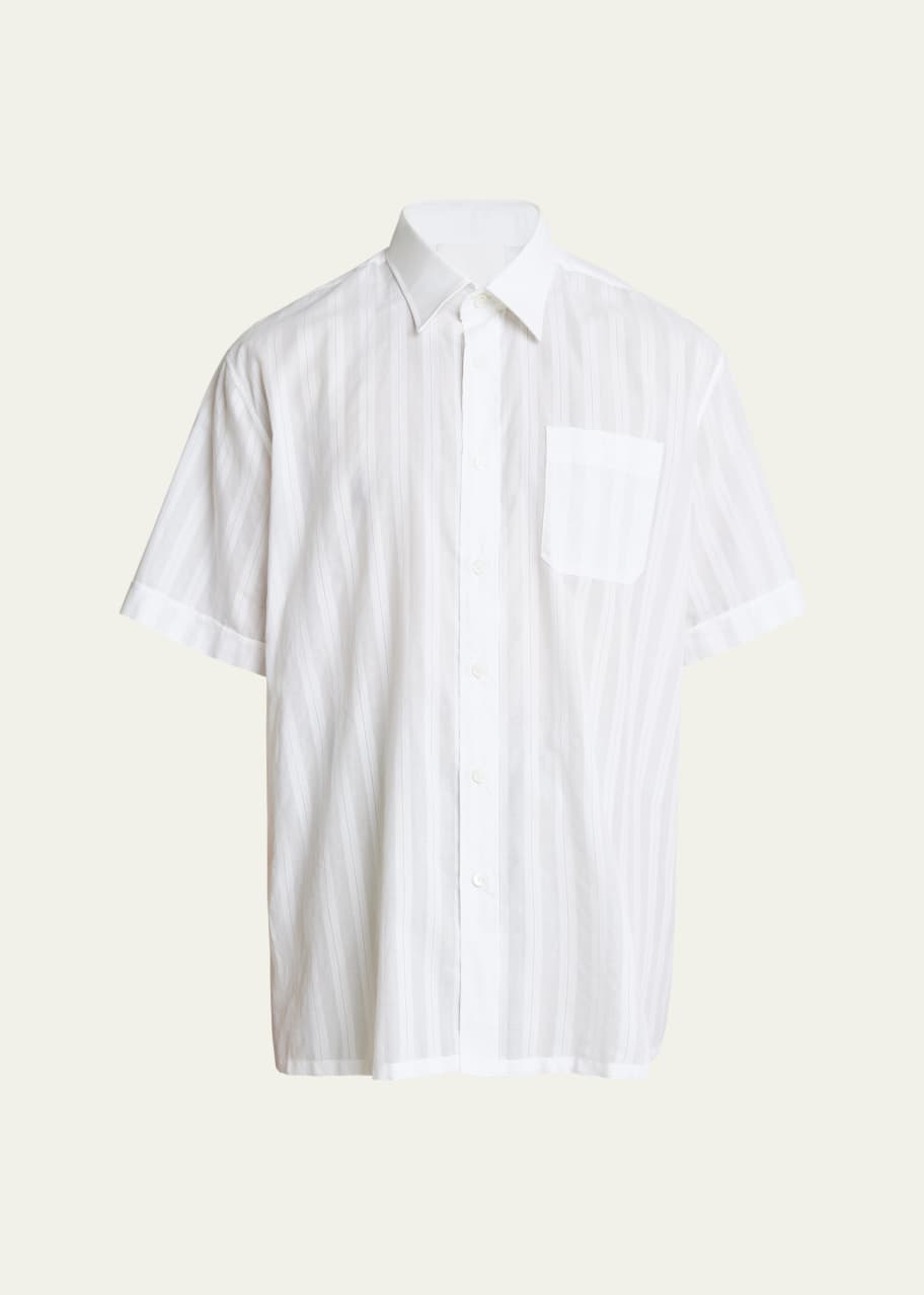 Image 1 of 1: Men's Sheer Striped Sport Shirt