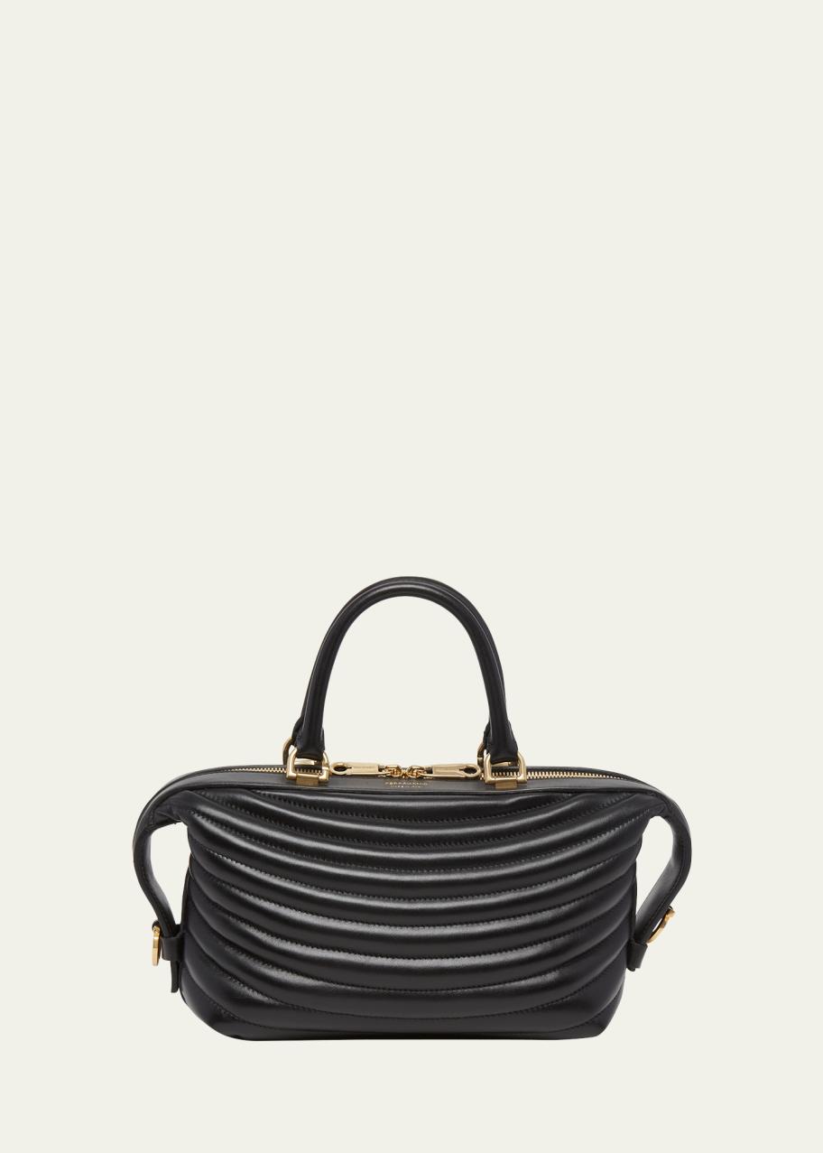 FERRAGAMO Quilted Bowling Leather Top-Handle Bag - Bergdorf Goodman
