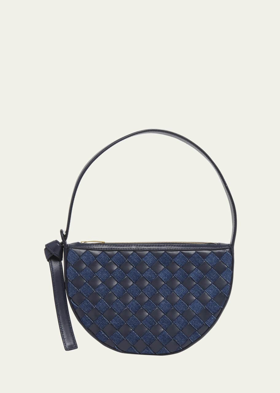 【関税&送料込】Bottega Veneta Shoulder Bag Bottega Veneta Sunrise Denim Shoulder Bag - Bergdorf Goodman