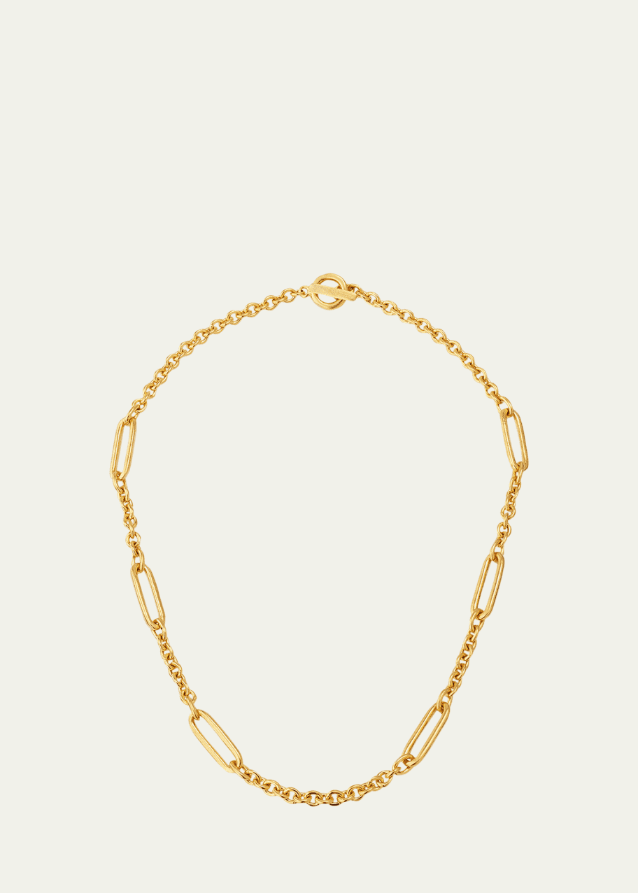 Image 1 of 1: Alex Chain Link Necklace with Oval Stations