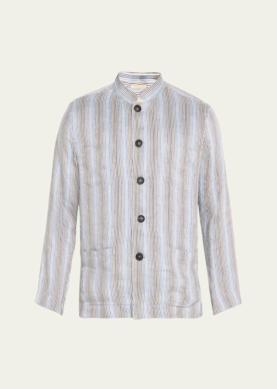 Image 1 of 1: Men's Multi-Stripe Shirt Jacket