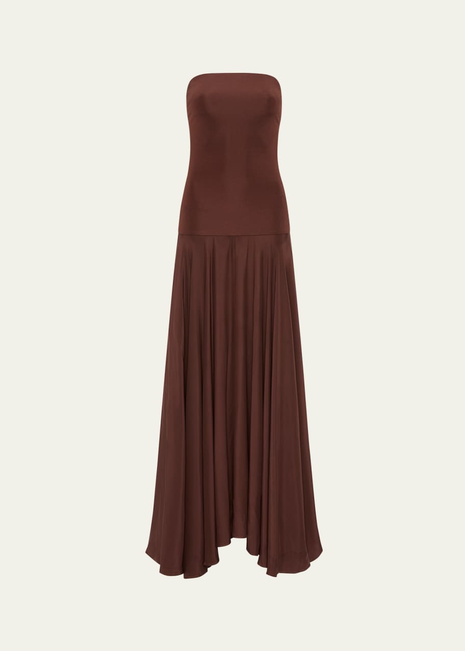 green emerald velvet dress Jacinda Drop Waist Maxi Dress main image 0