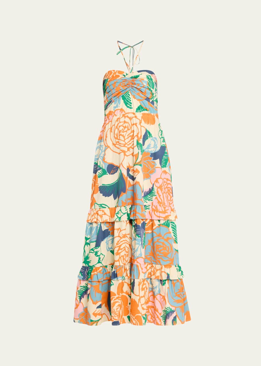 Figue June Floral Halter Tiered Maxi Dress - Bergdorf Goodman