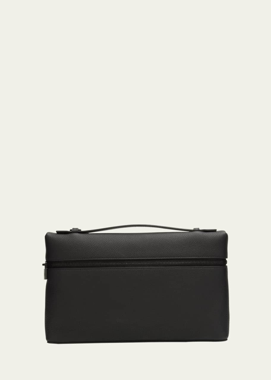 Image 1 of 1: Men's Leather Pouch Bag