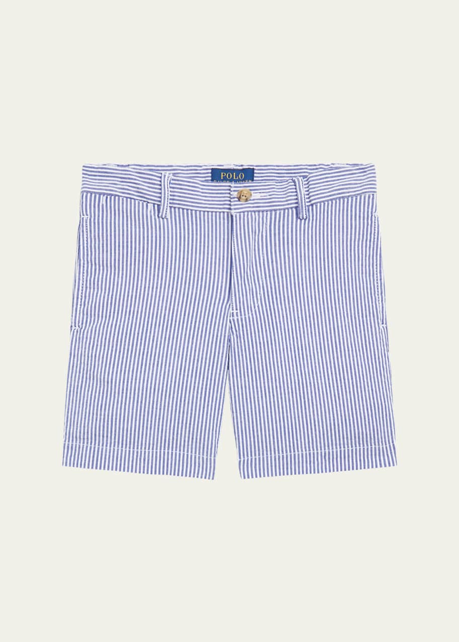 Image 1 of 1: Boy's Seersucker Preppy Shorts, Size 2-7