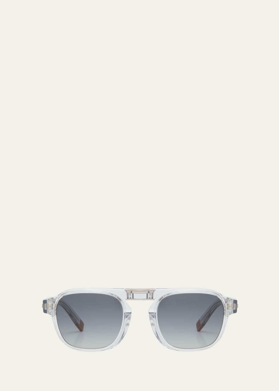 Image 1 of 1: Men's Polarized Acetate Square Sunglasses