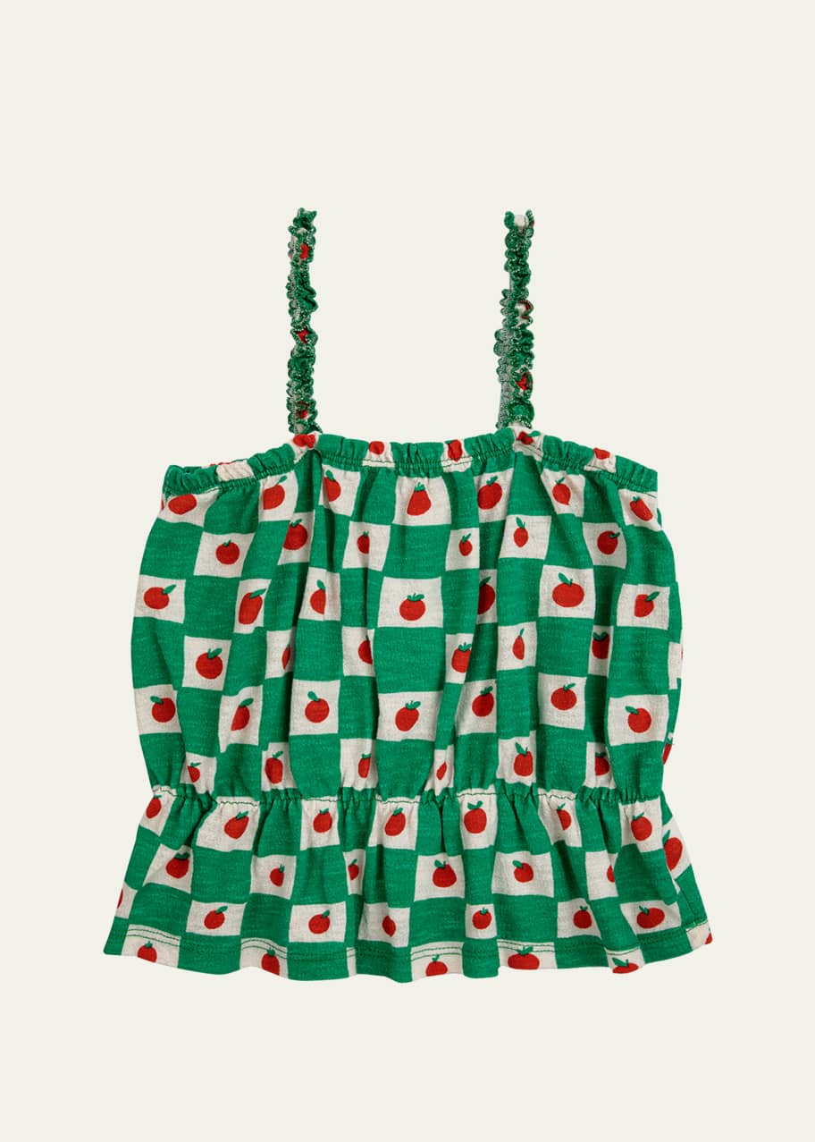 Bobo Choses Striped Tank Top in Green/Brown