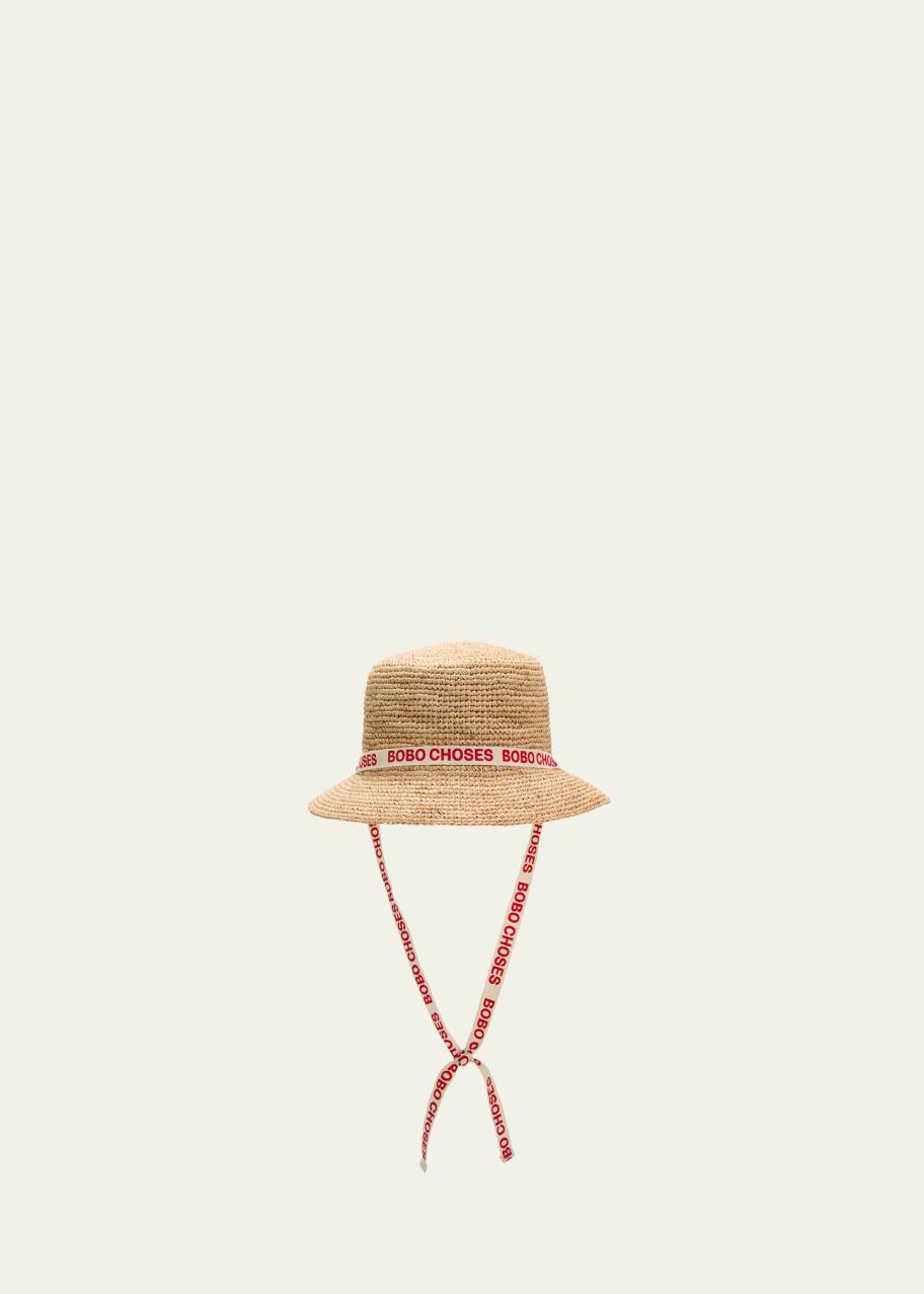 帽子 BOBO CHOSES raffia hat Bobo Choses Kid's Raffia Hat - Bergdorf Goodman