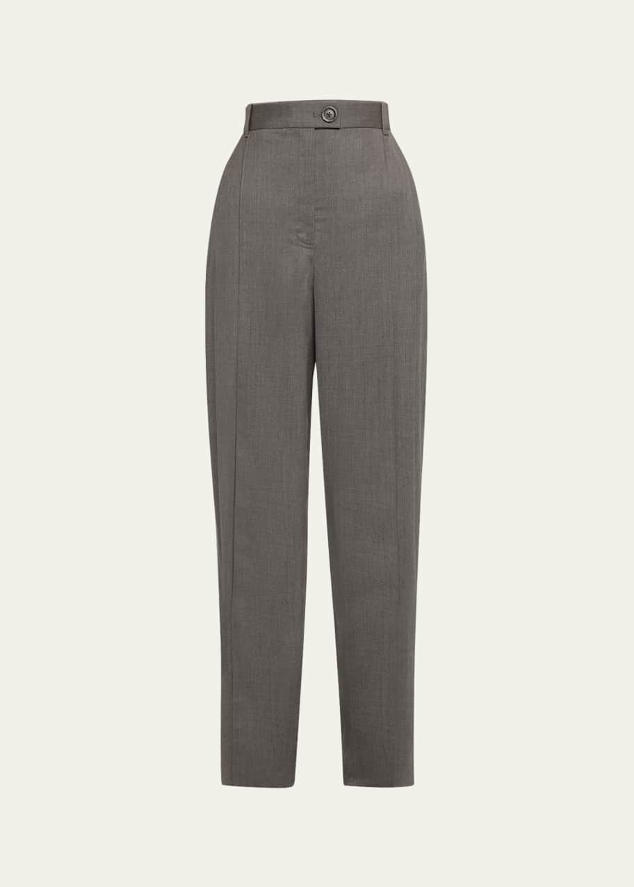 Peter Do Straight-Leg Trousers with Front Slit - Bergdorf Goodman