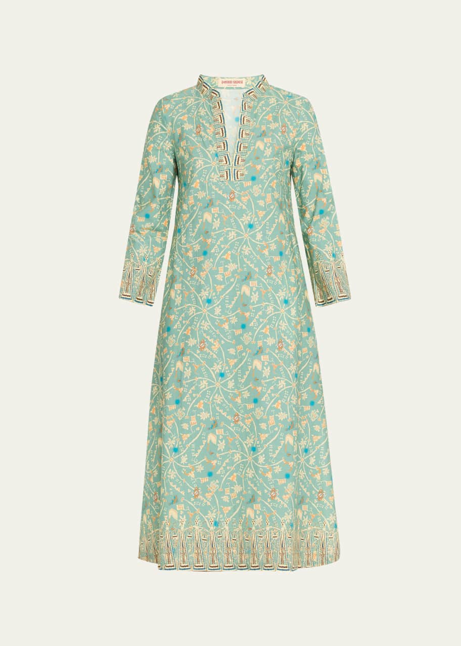 EMPORIO SIRENUSE Giada Long Girandole Printed Caftan - Bergdorf Goodman