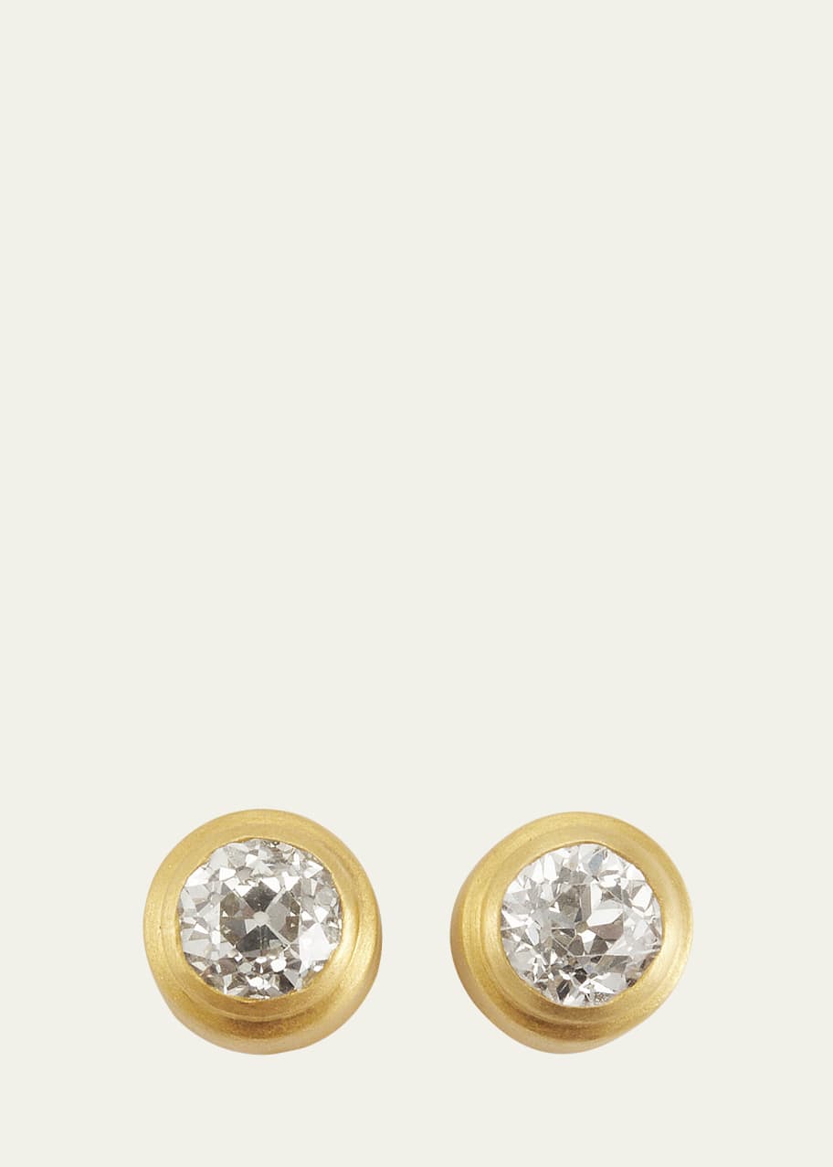 Image 1 of 1: One-Of-A-Kind Diamond Ziggurat Stud Earrings