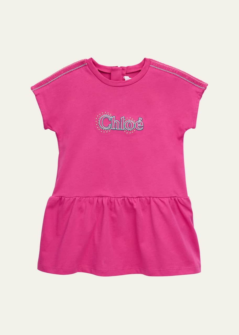Chloe Girl's Embroidered Short-Sleeve Dress, Size 12M-2 - Bergdorf Goodman