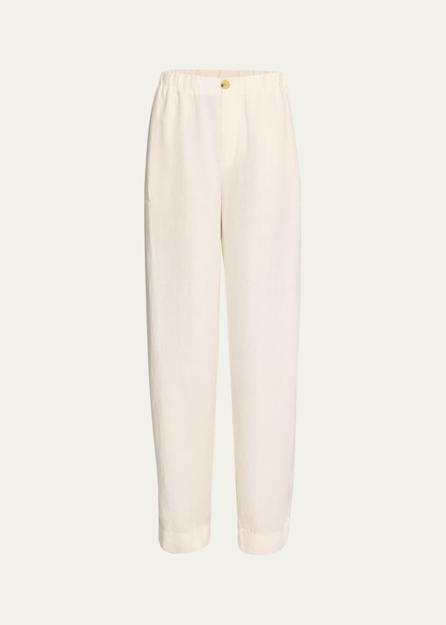 Wide-Leg Tencel Hemp Pants