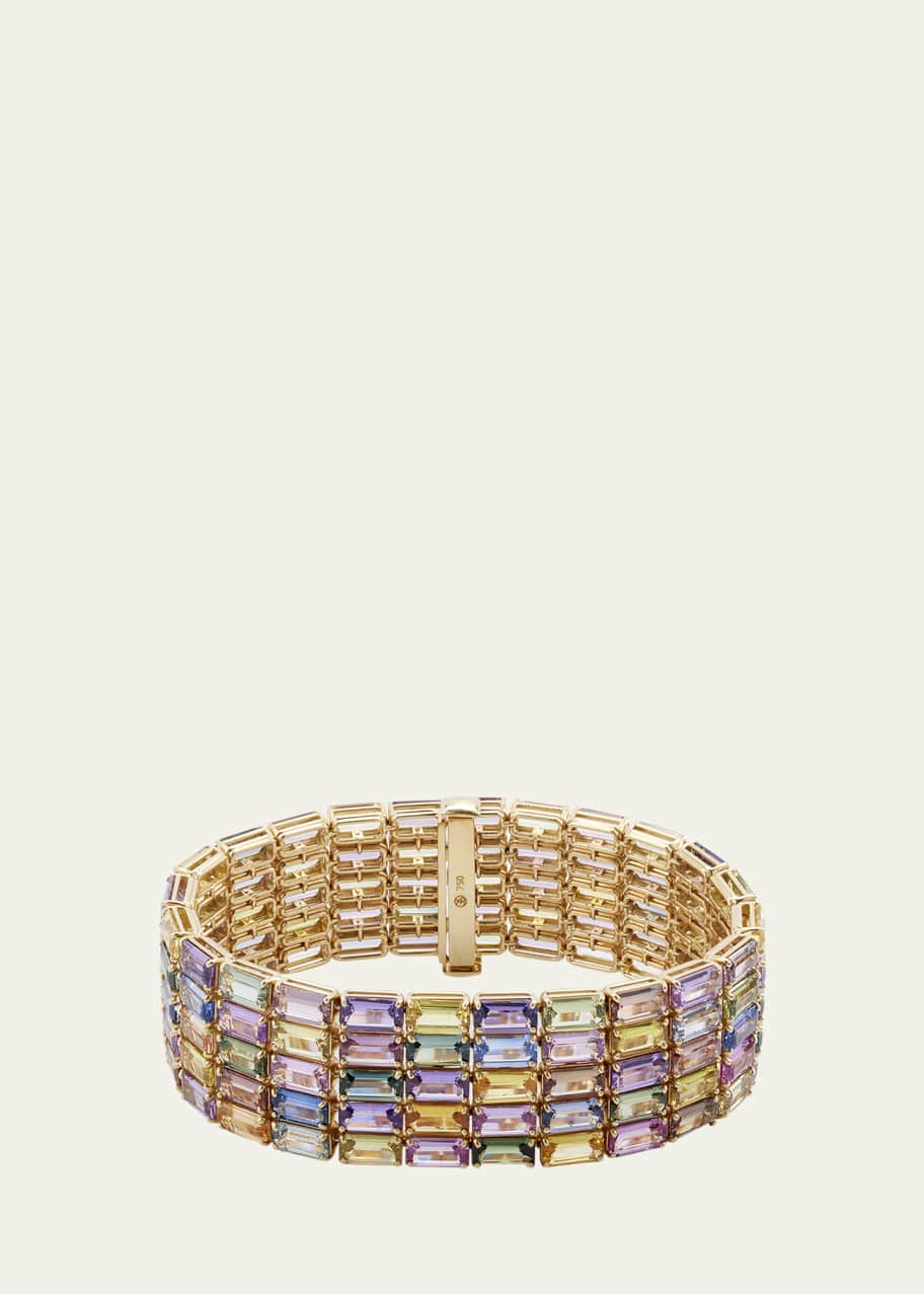 Image 1 of 1: 18K Yellow Gold Sapphire Bracelet