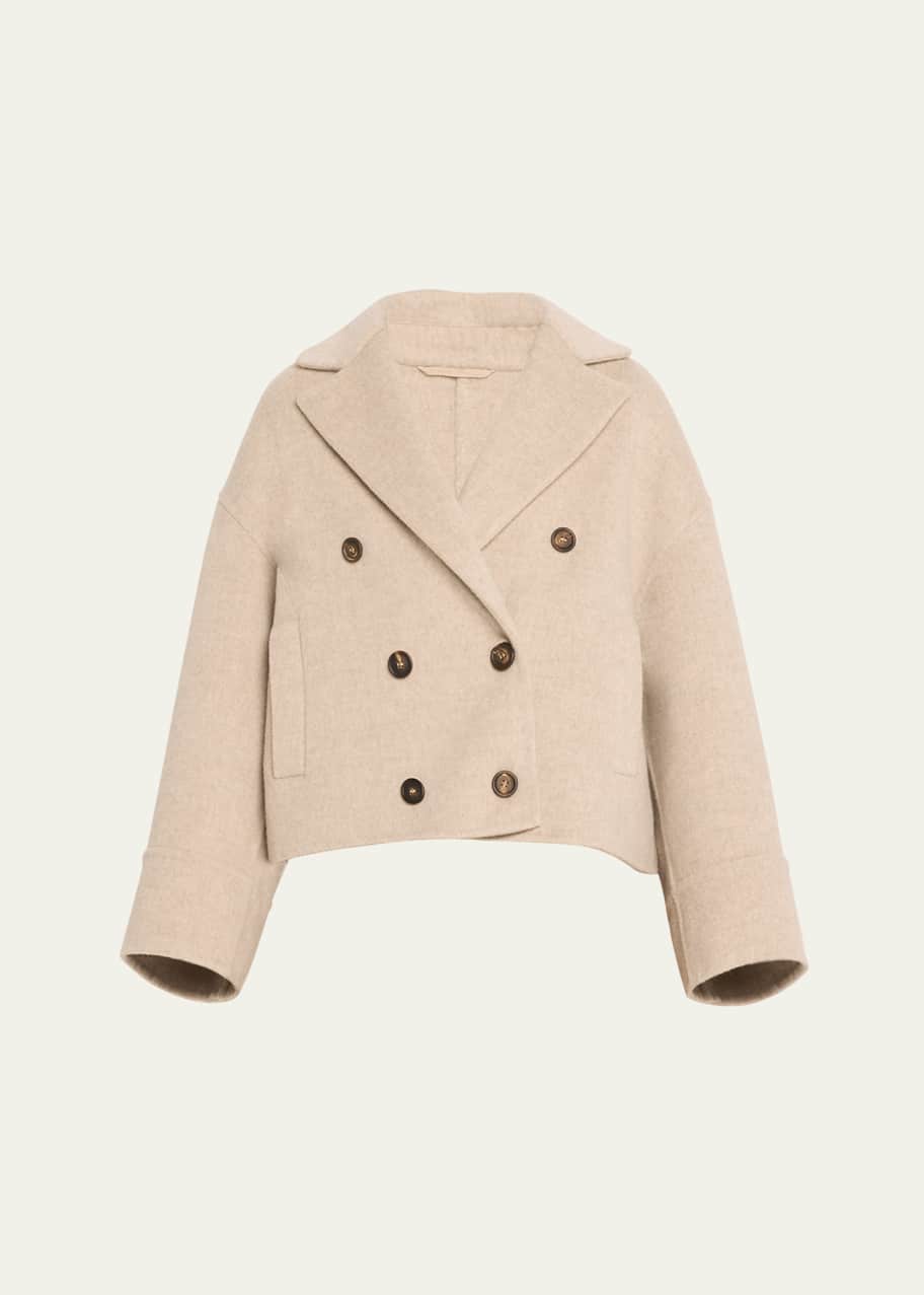 Image 1 of 1: Couture Wool Short Peacoat