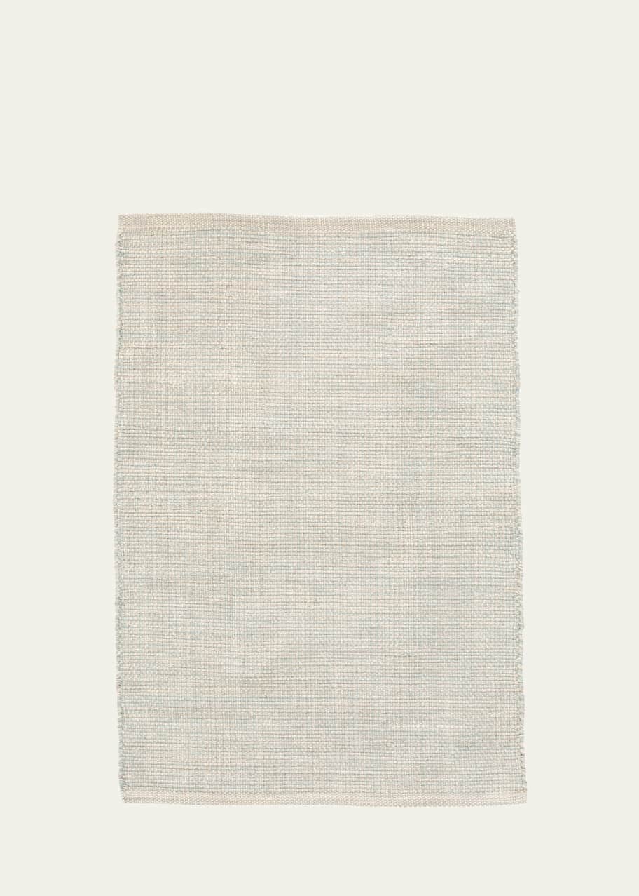 Image 1 of 1: Marled Light Blue Handwoven Cotton Rug, 9' x 12'