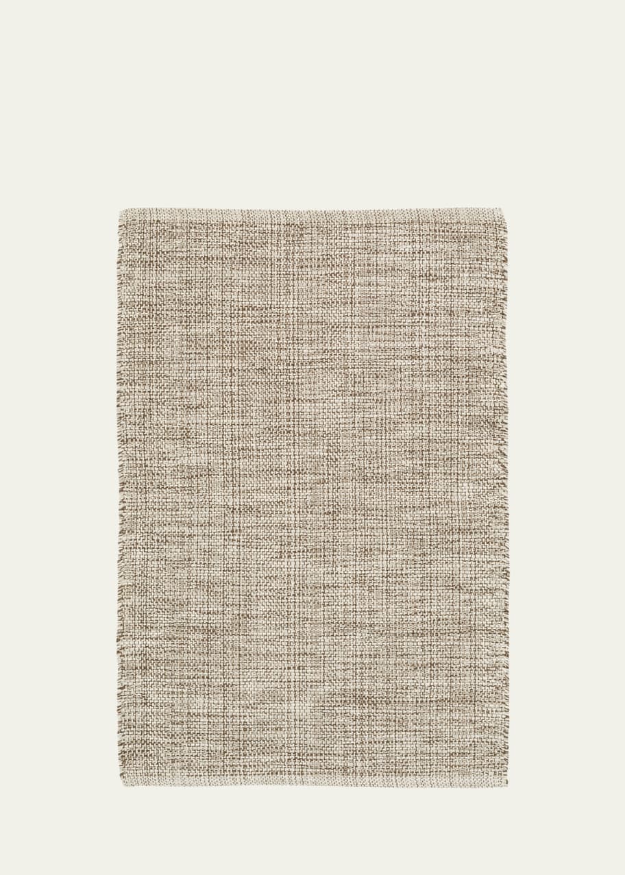 Image 1 of 1: Marled Brown Handwoven Cotton Rug, 10' x 14'