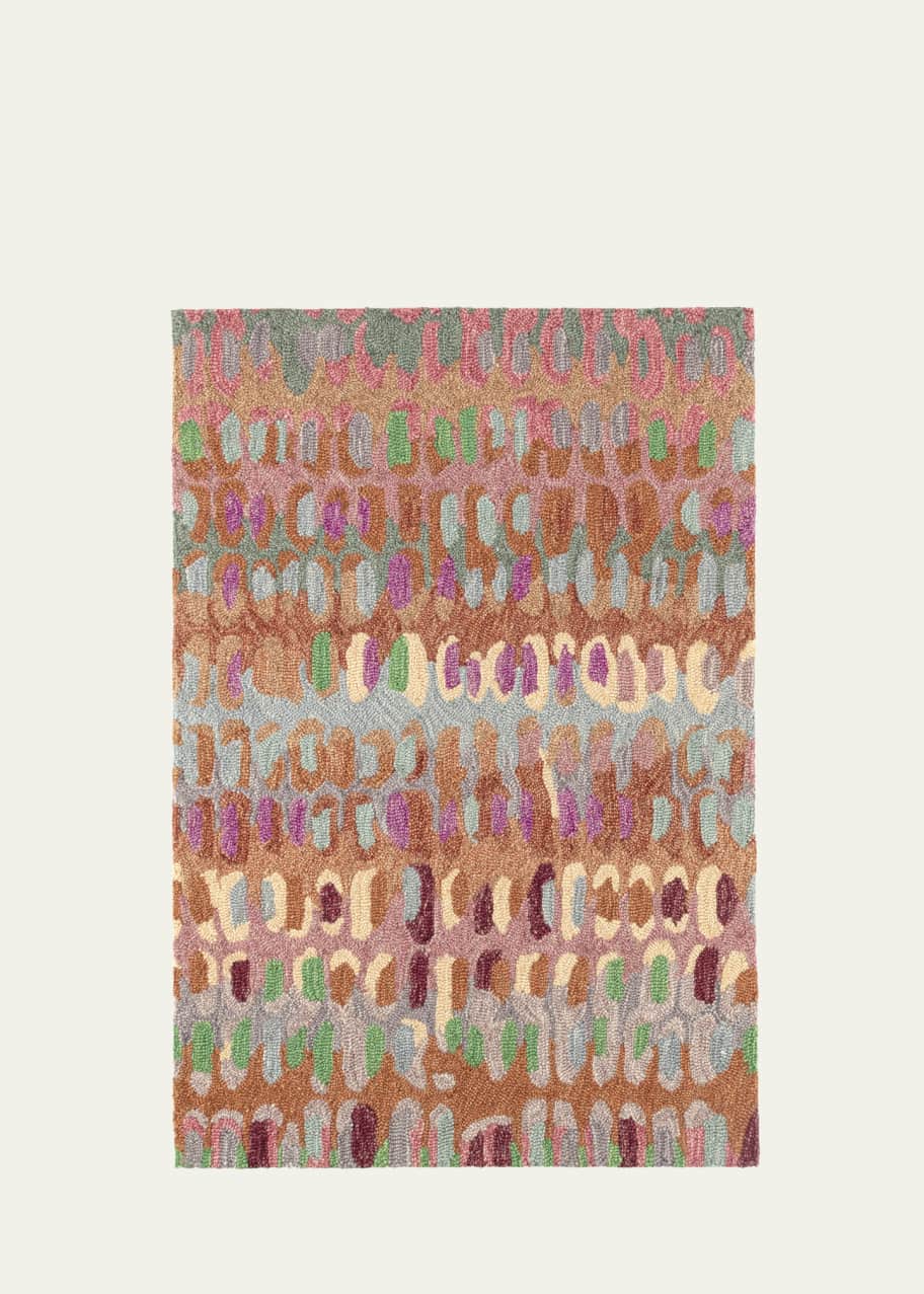 Image 1 of 1: Paint Chip Clay Micro-Hooked Rug, 4' x 6'