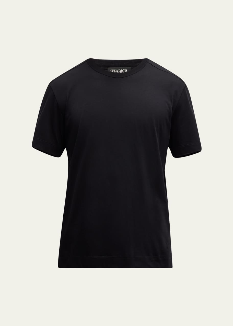 Image 1 of 1: Men's Pure Cotton Crewneck T-Shirt