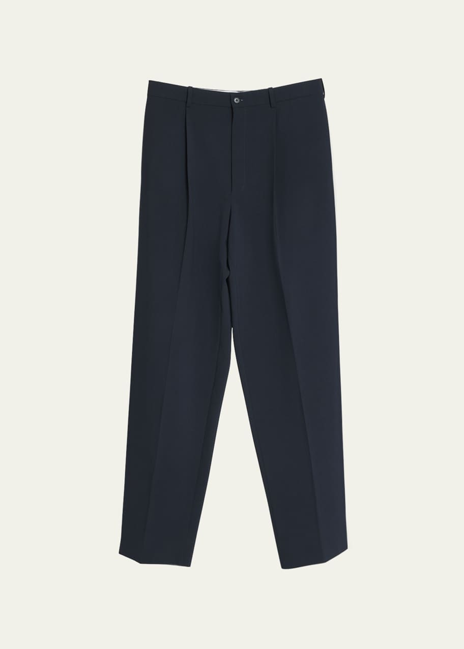 THE ROW Men's Keenan Wool-Blend Pleated Pants - Bergdorf Goodman