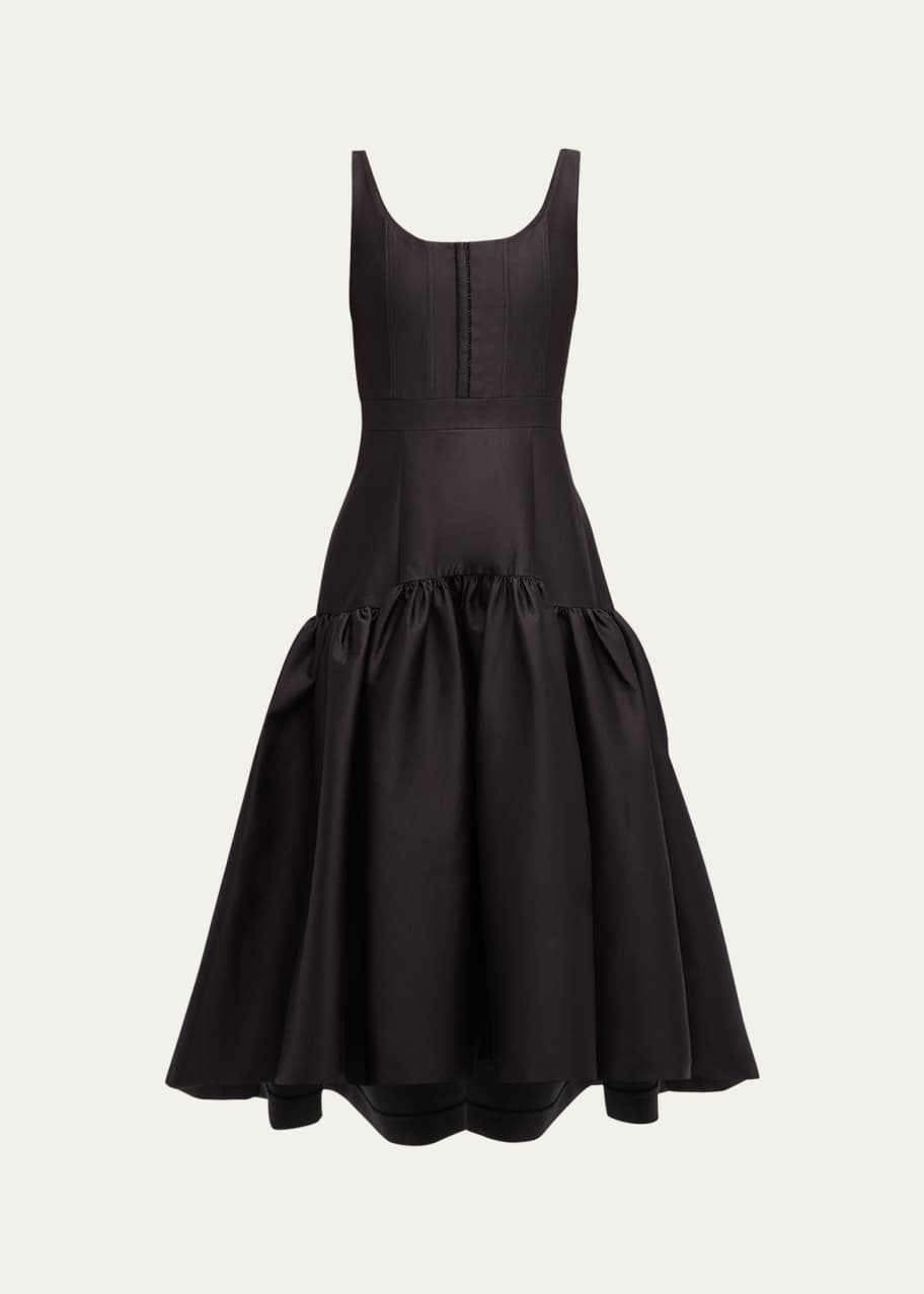 knee length dresses for ladies Elegant White Diana Midi Dress | Lady Black Tie