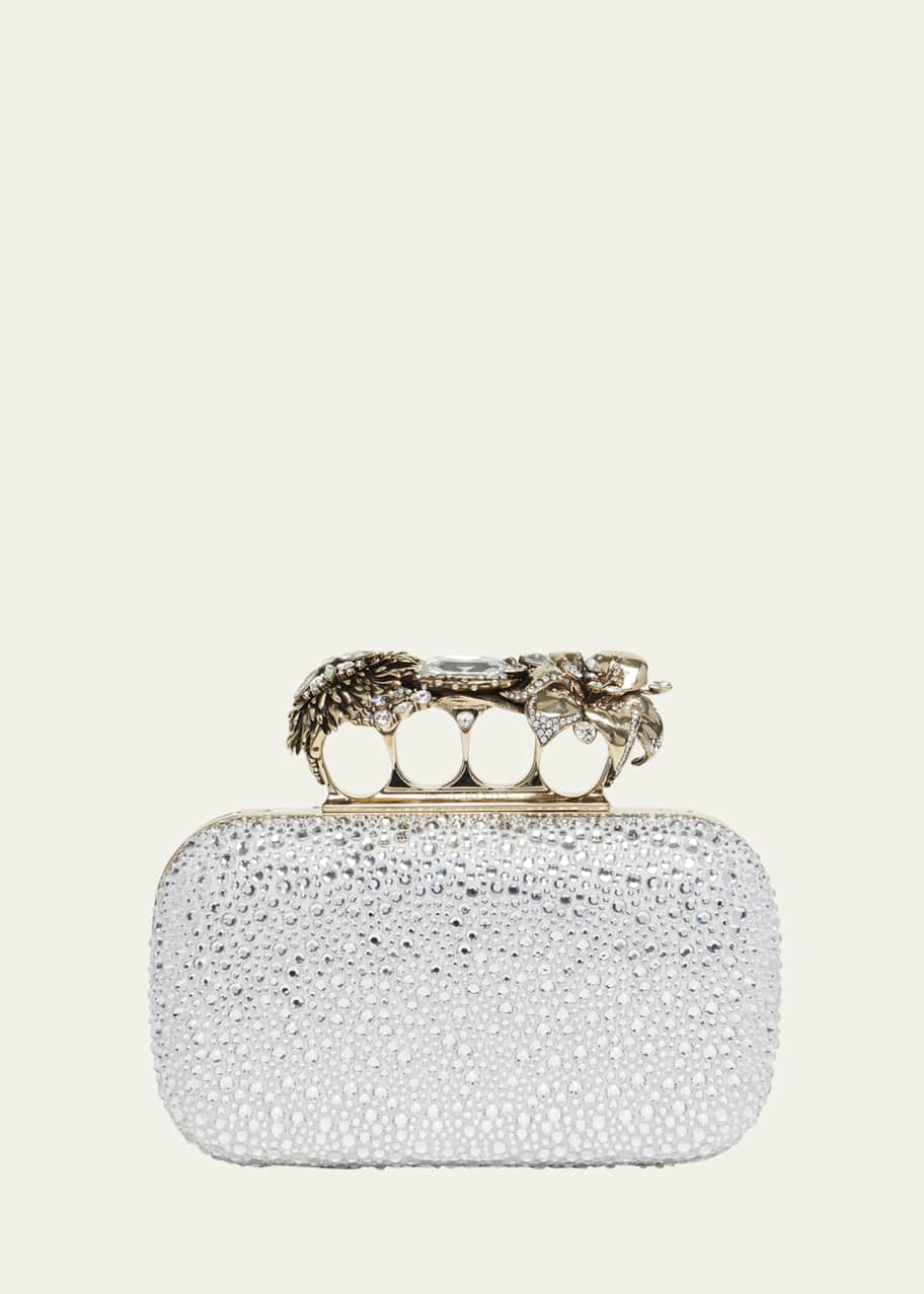 Image 1 of 1: Flower Embellished Clutch Bag