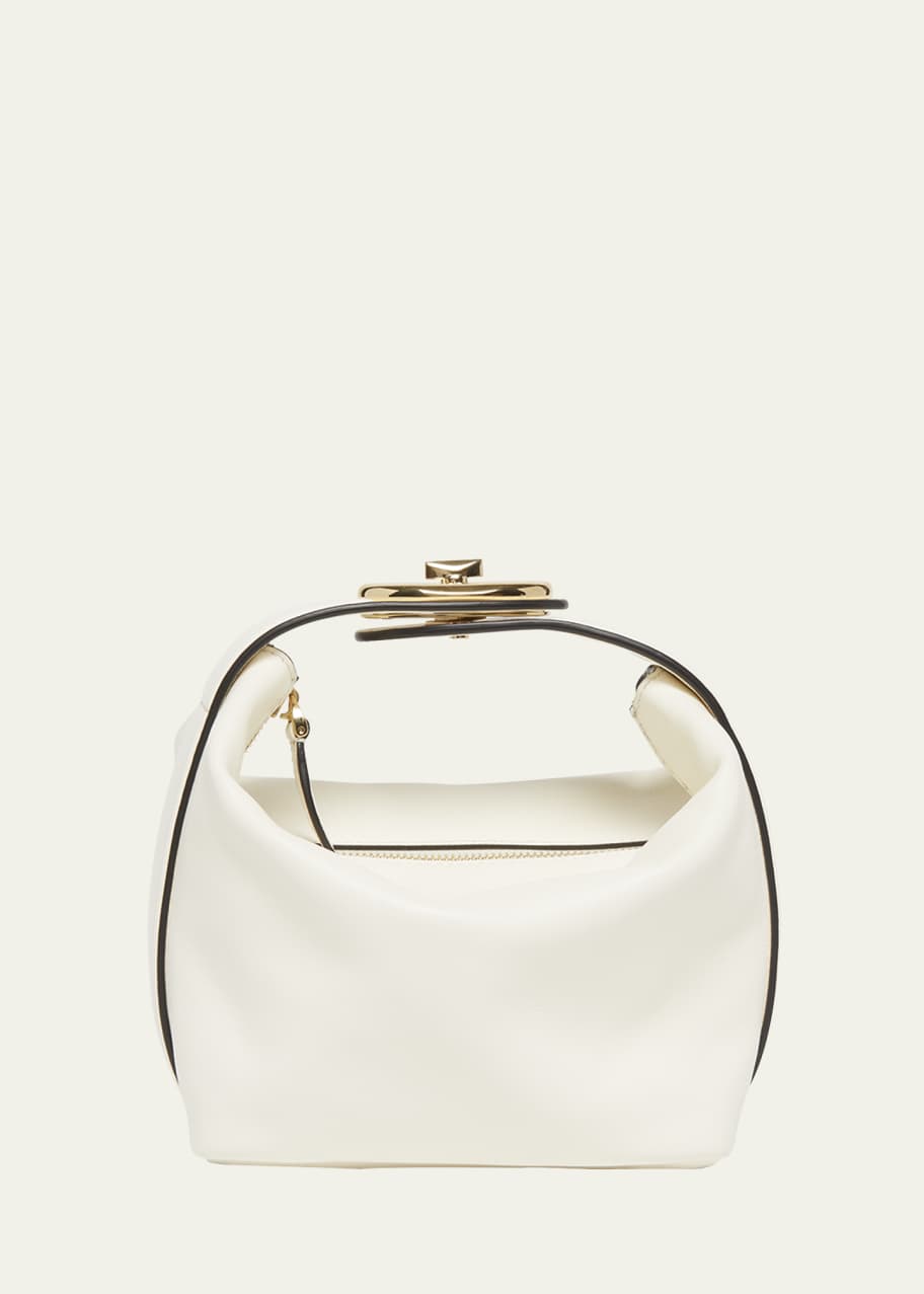 Image 1 of 1: The Bold VLOGO Leather Top-Handle Bag