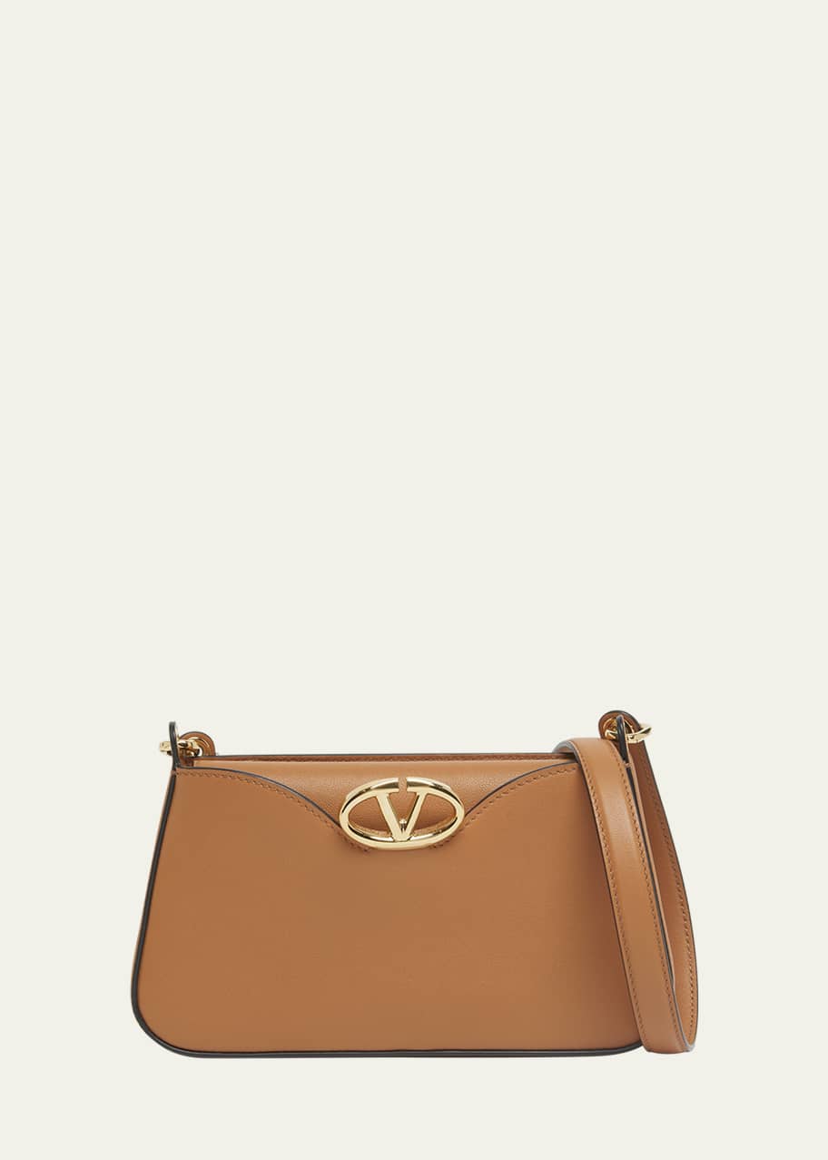 Image 1 of 1: The Bold VLOGO Calfskin Leather Crossbody Bag