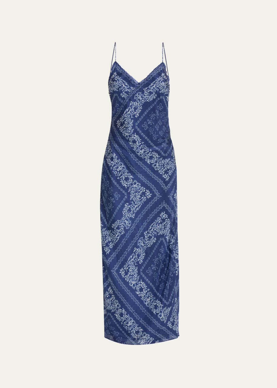 LoveShackFancy Deyo Organic Floral Cotton Midi Slip Dress - Bergdorf Goodman