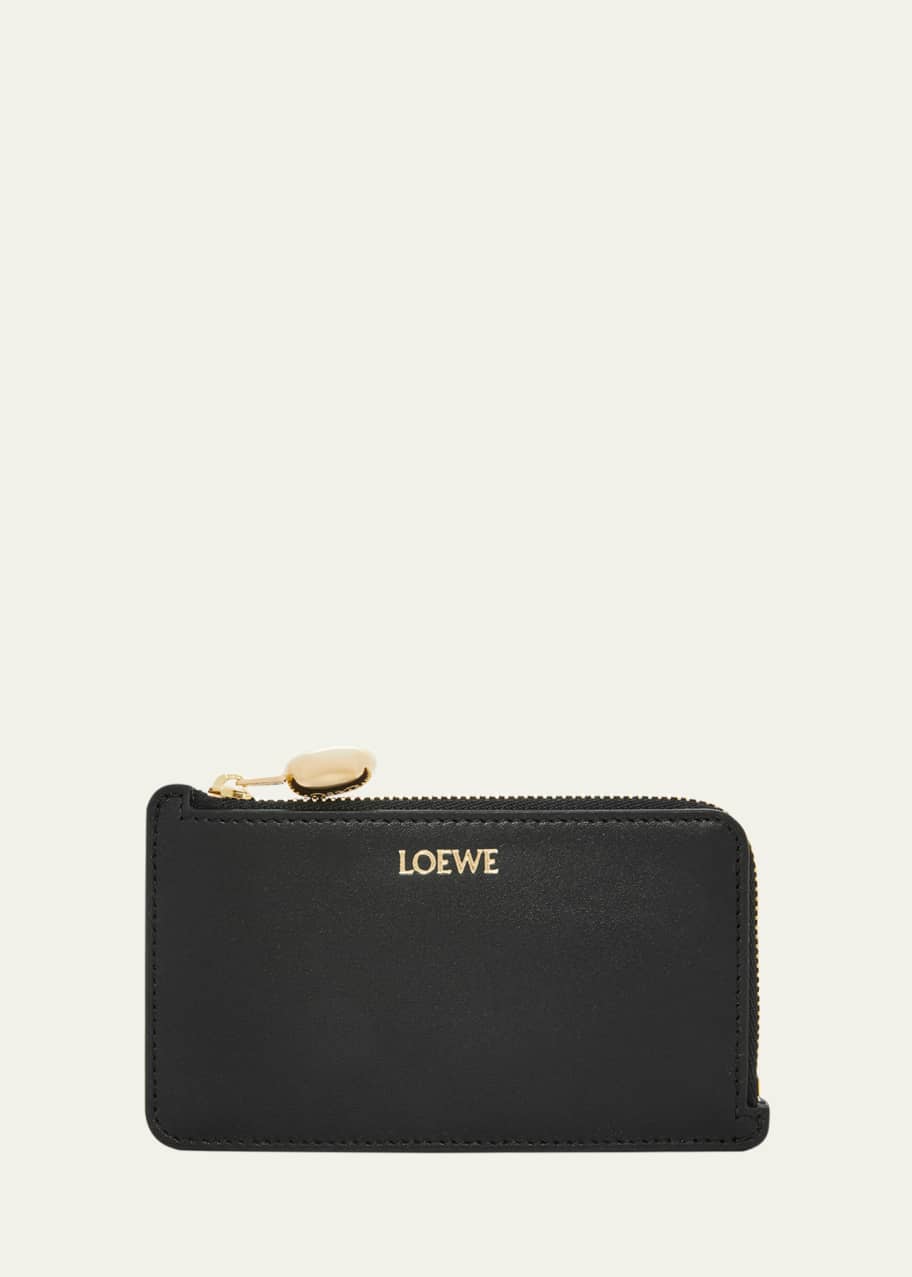Loewe Pebble Zip Leather Card Holder - Bergdorf Goodman
