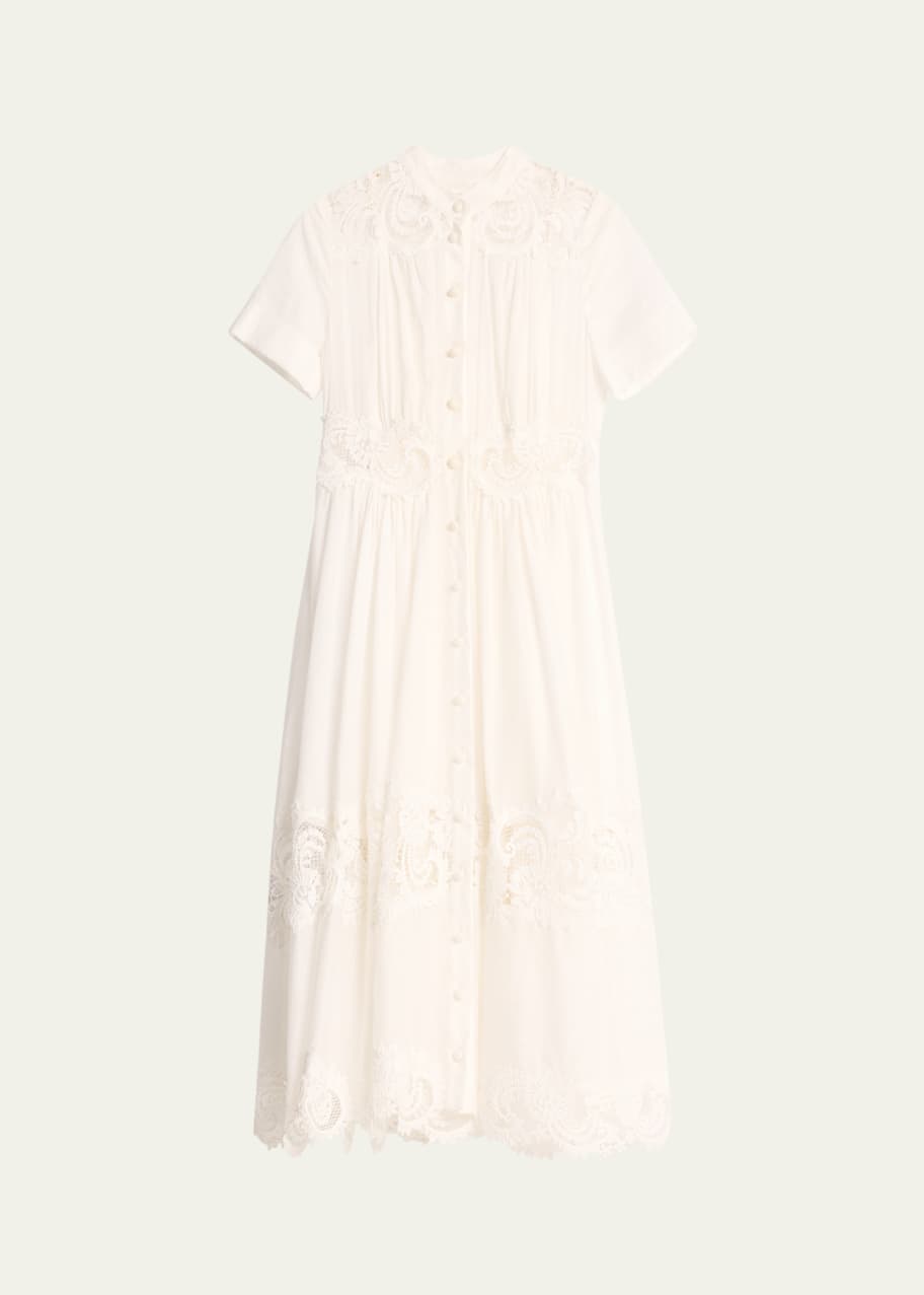 boden lana lace midi dress Lace Insert Knitted Midi Dress-Vibrant Pink main image 0