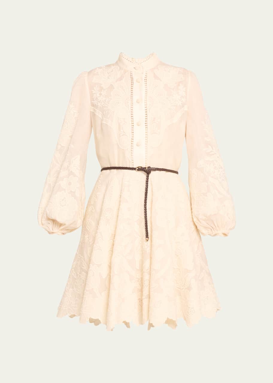 Zimmermann Ottie Embroidered Mini Dress - Bergdorf Goodman