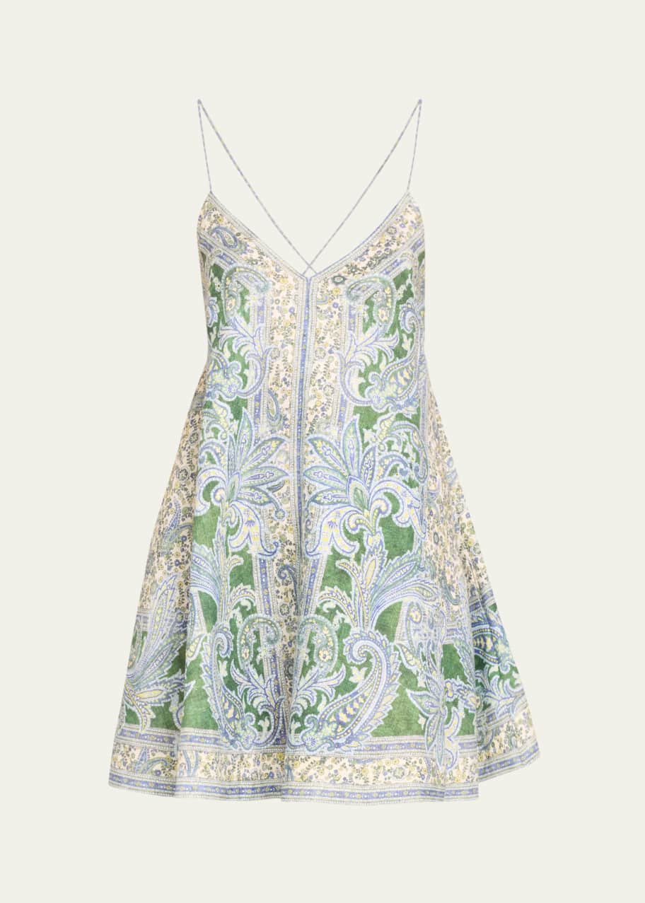 ジマーマンZimmermann SWING MINI DRESS ワンピース Zimmerman Ottie Swing Mini Dress Green Paisley – blueandcream