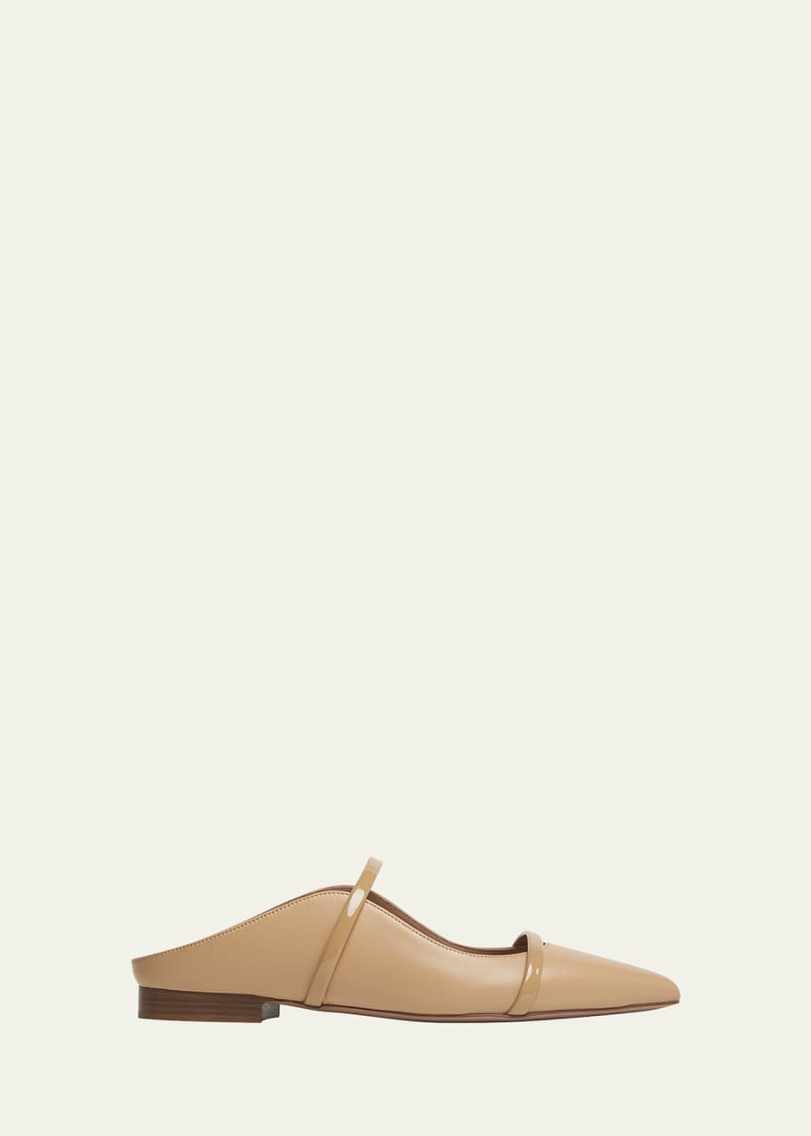 Image 1 of 1: Maureen Leather Dual-Band Ballerina Mules