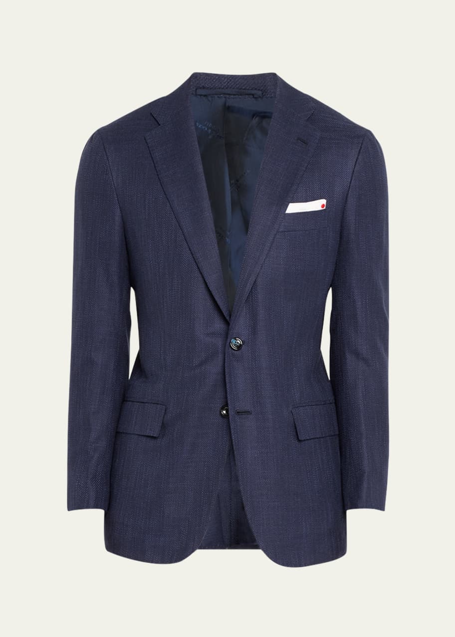 Image 1 of 1: Men's Textured Solid Sport Coat