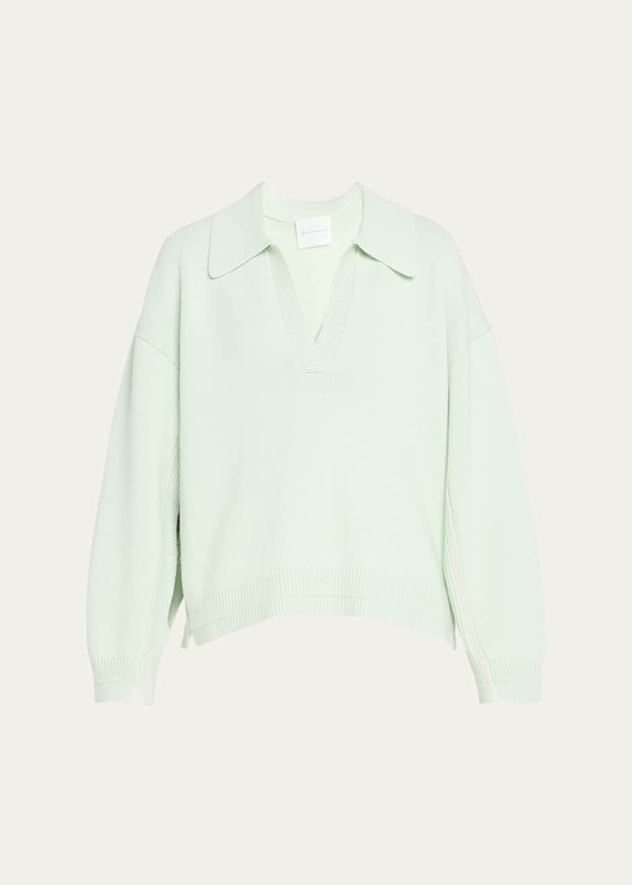 Image 1 of 1: Jersey Collar Cashmere Sweater