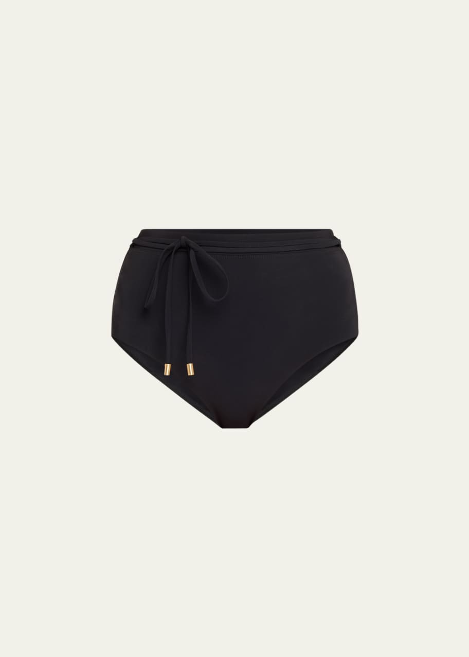 Image 1 of 1: Halliday High-Waist Bikini Bottoms