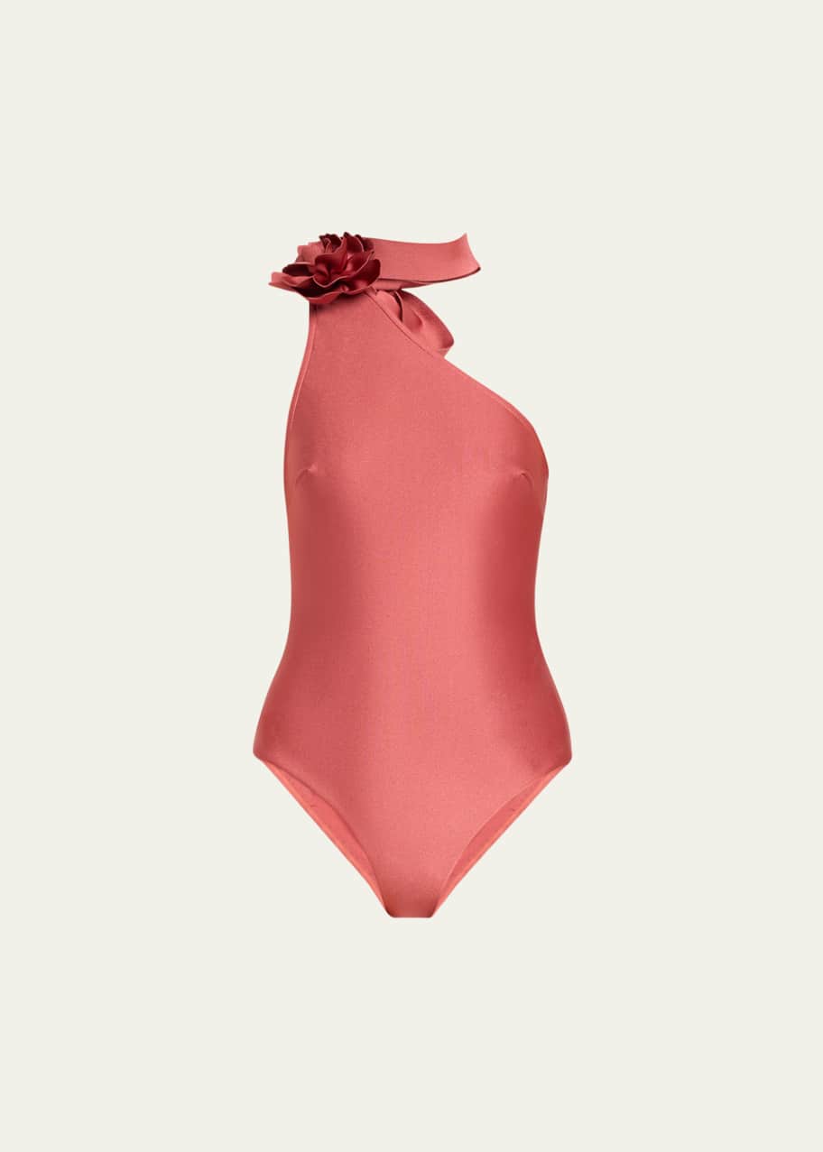 Image 1 of 1: Waverly One-Shoulder One-Piece Swimsuit