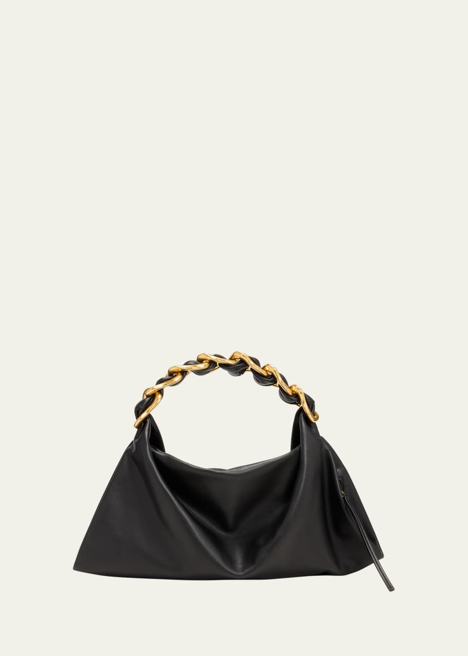 ハンドバッグ BURBERRY BLACK LEATHER MEDIUM SWAN HANDBAG Burberry Medium Swan Leather Shoulder Bag | Black | FARFETCH