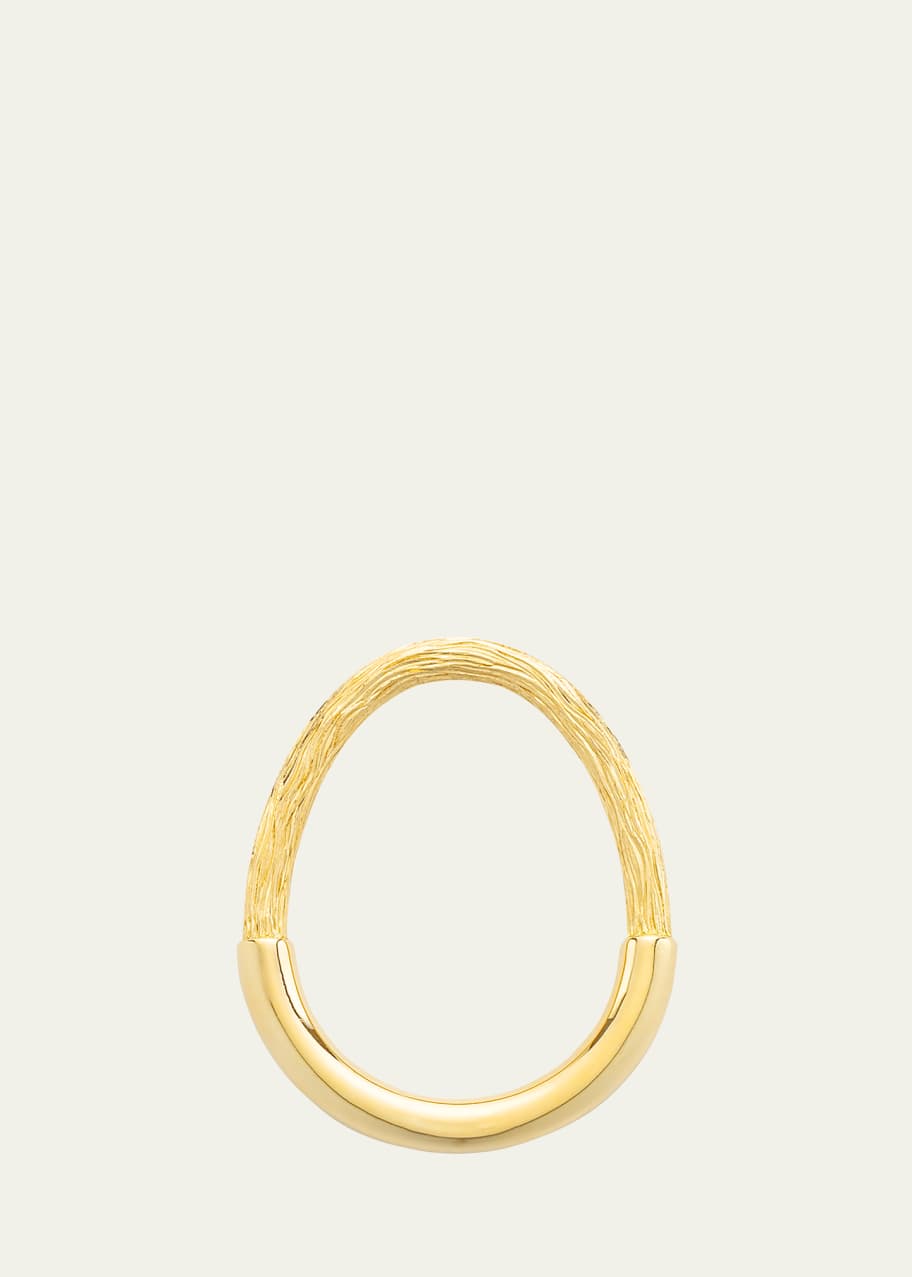 Image 1 of 1: 18K Yellow Gold Riviera Chasing Band Ring