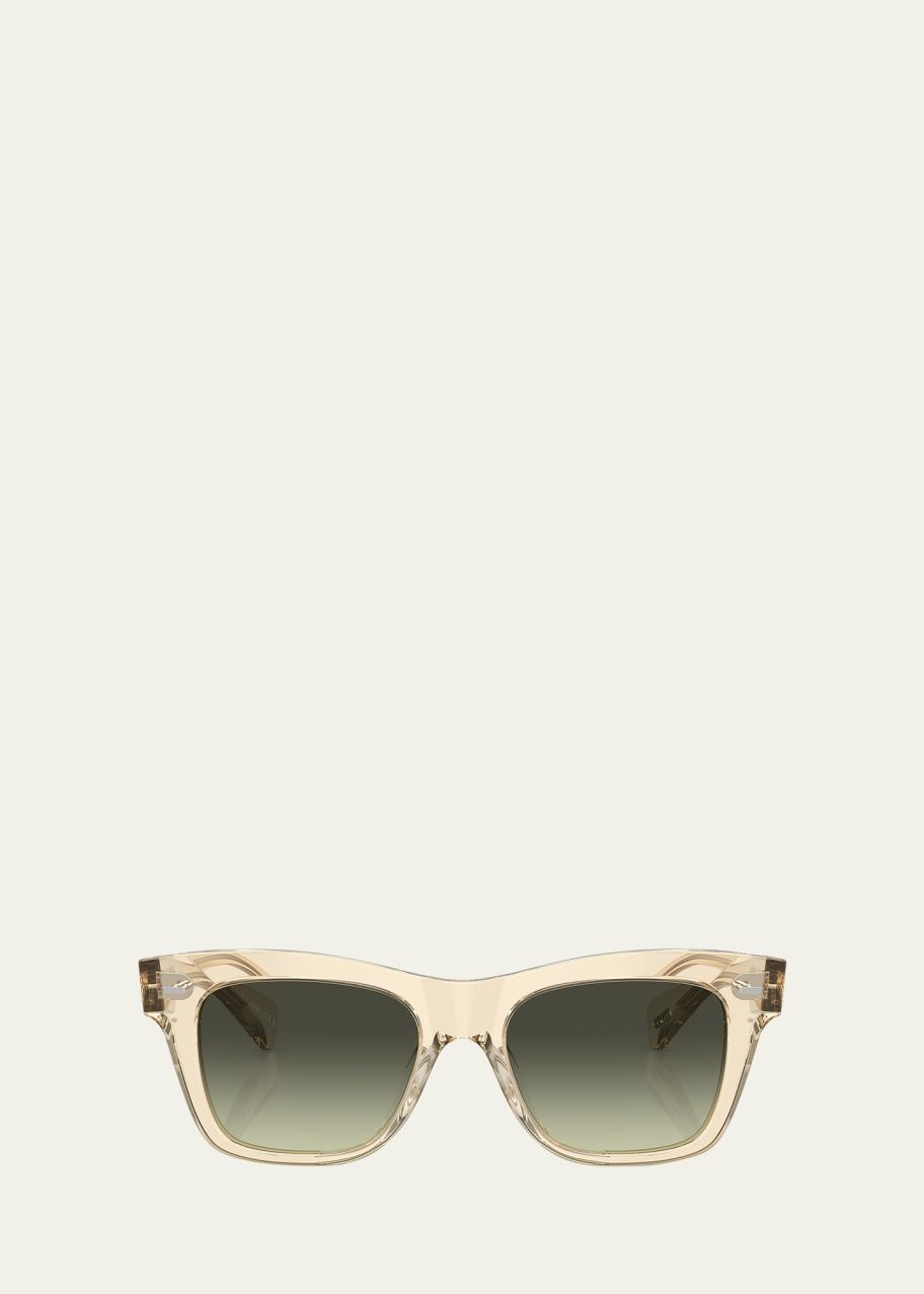 Oliver Peoples Ms. Oliver Gradient Acetate Square Sunglasses - Bergdorf ...