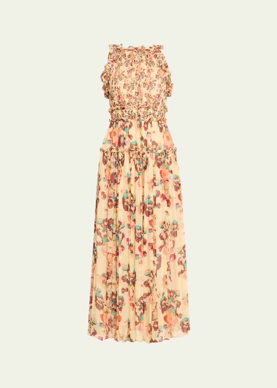 maxi red dress for women Bow-Detail Ruched Maxi Dress in Wine Red - 6