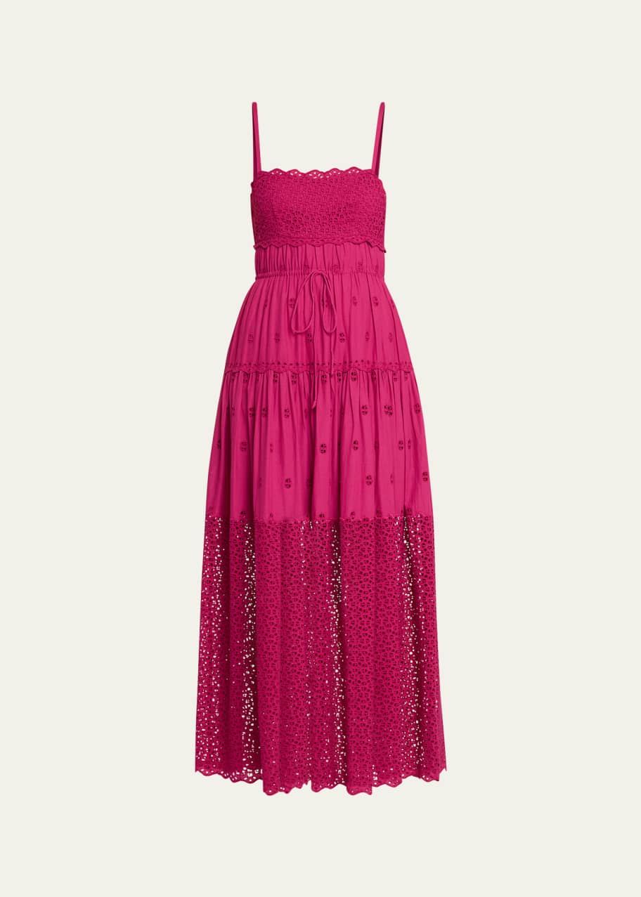 Ulla Johnson Isadore Eyelet A-Line Maxi Dress - Bergdorf Goodman