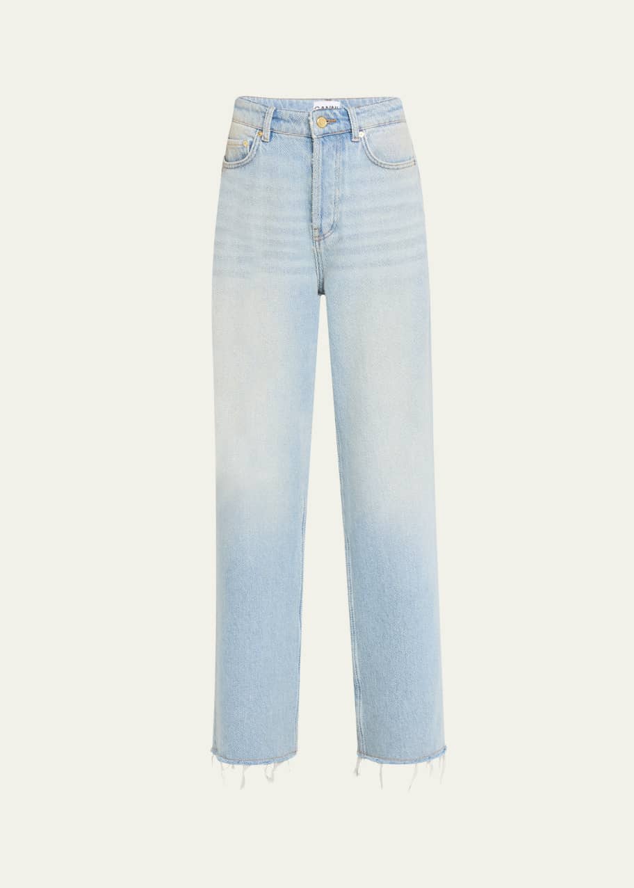 Image 1 of 1: Izey Overdyed Straight-Leg Heavy Denim Jeans